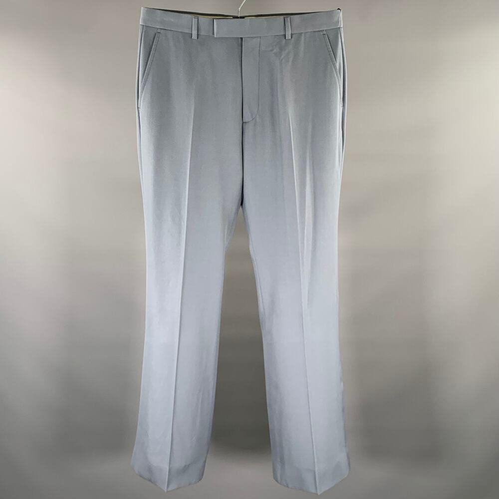 GUCCI Size 32 Blue Wool Zip Fly Dress Pants